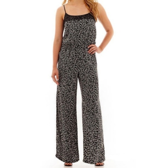 Decree Pants - Decree ~ Black/White Sleeveless Jumpsuit ~ Sz M